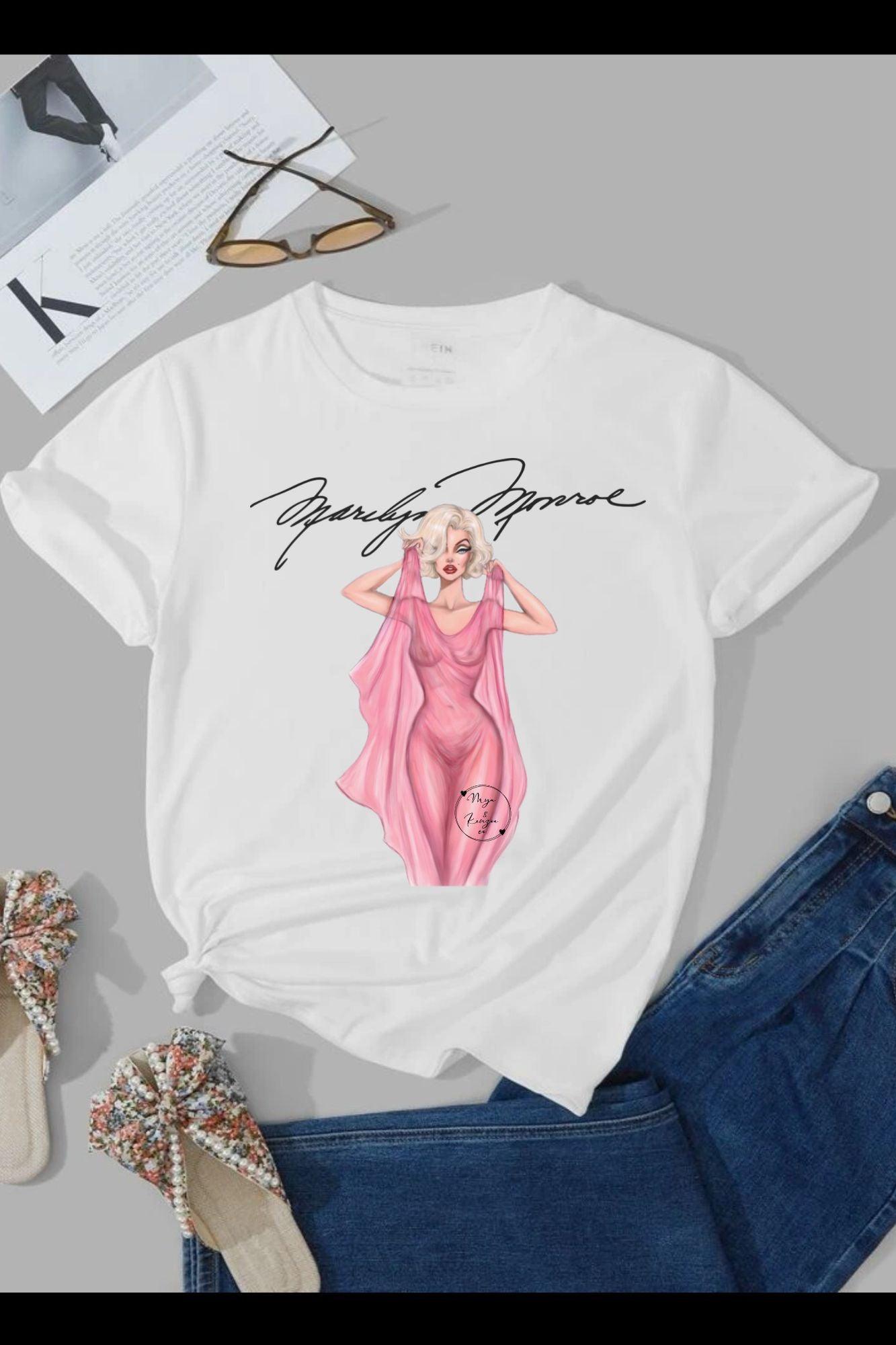 Marilyn Monroe Iconic Luxury Fashion T-shirt - Mya and Kenzie co