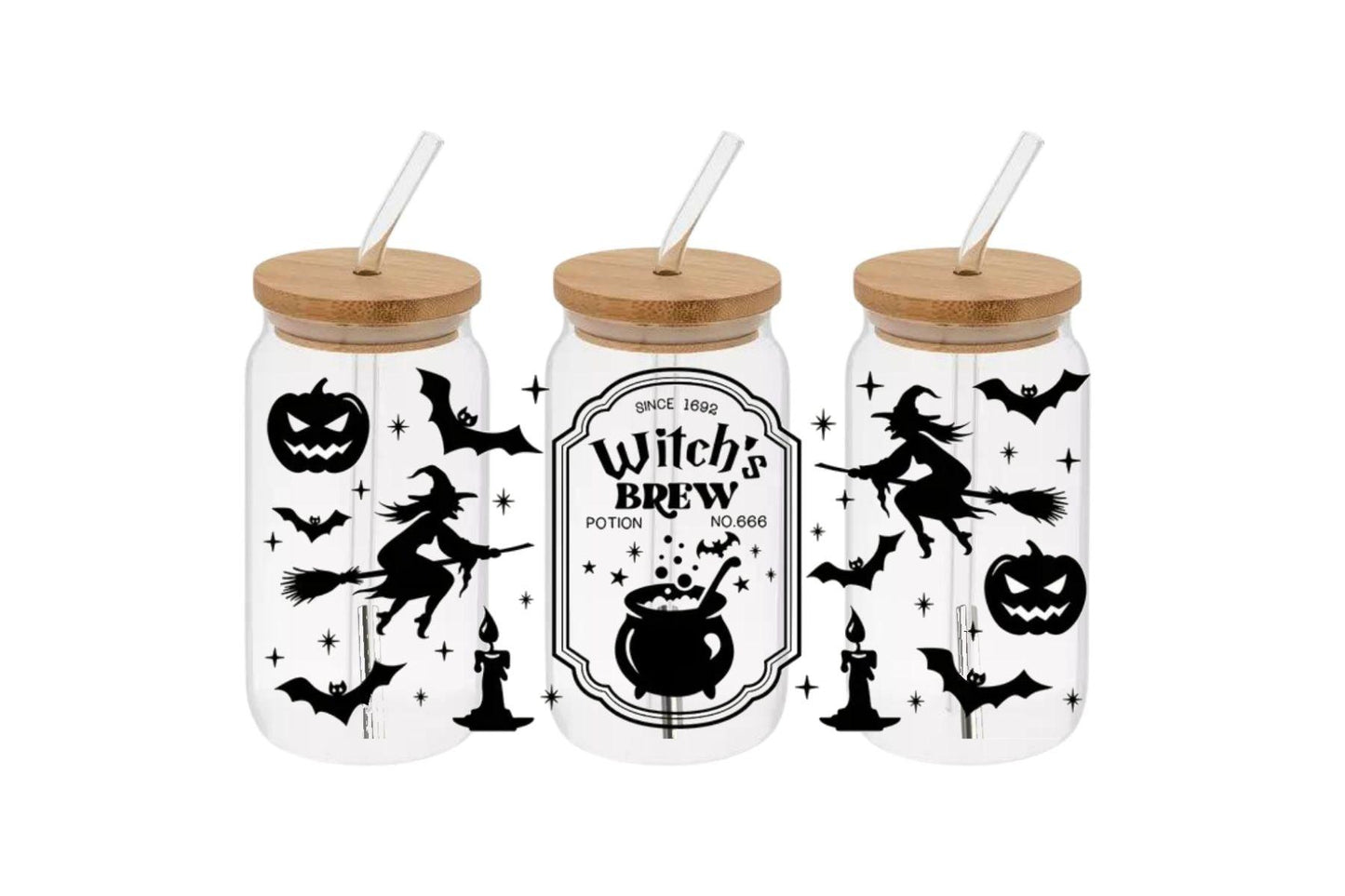 Witches Brew Hocus Pocus 16oz Cup,Witches Brew Hocus Pocus cup, Witches Brew Pocus UV dtf Transfer - Mya and Kenzie co