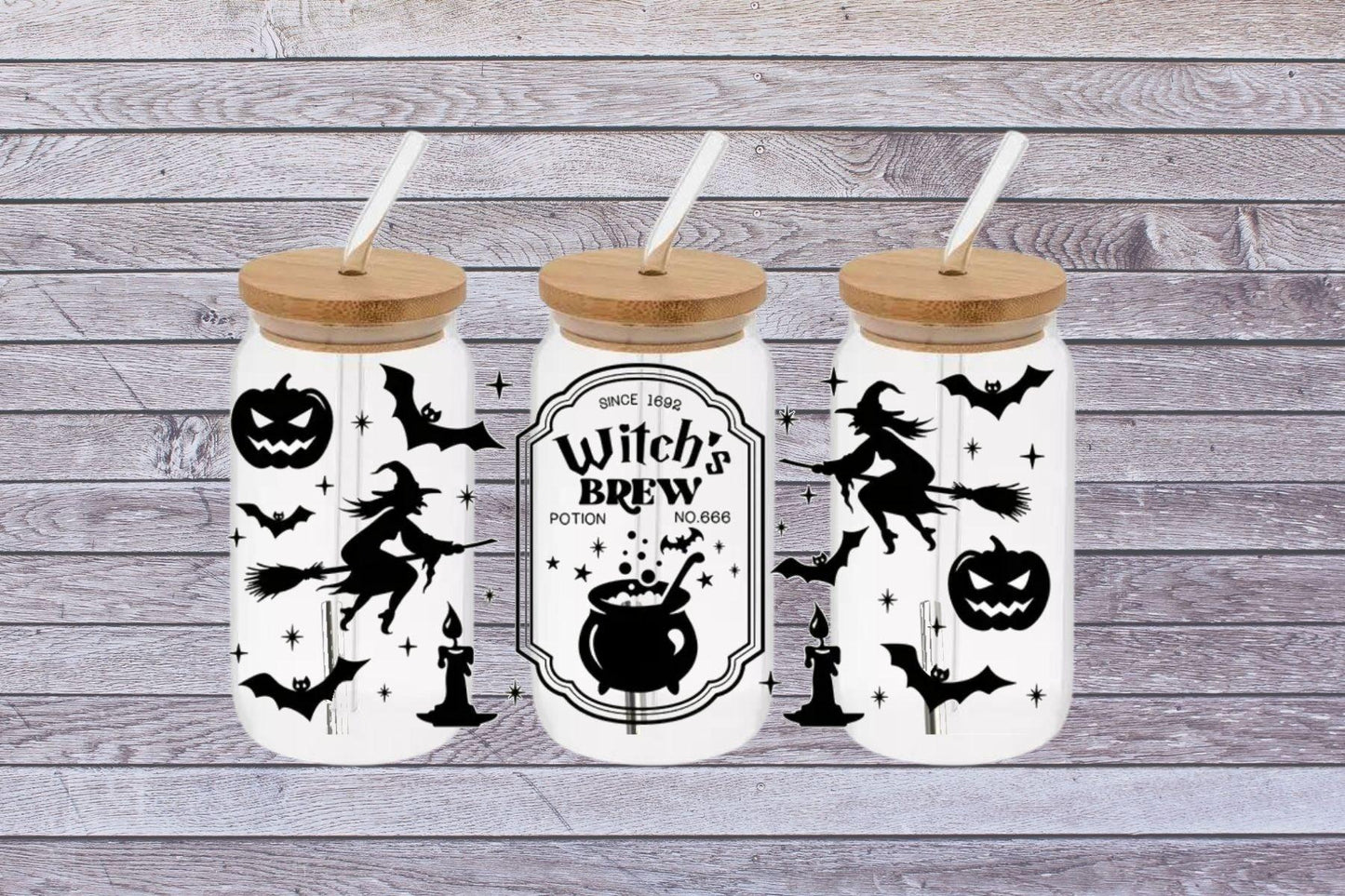 Witches Brew Hocus Pocus 16oz Cup,Witches Brew Hocus Pocus cup, Witches Brew Pocus UV dtf Transfer - Mya and Kenzie co