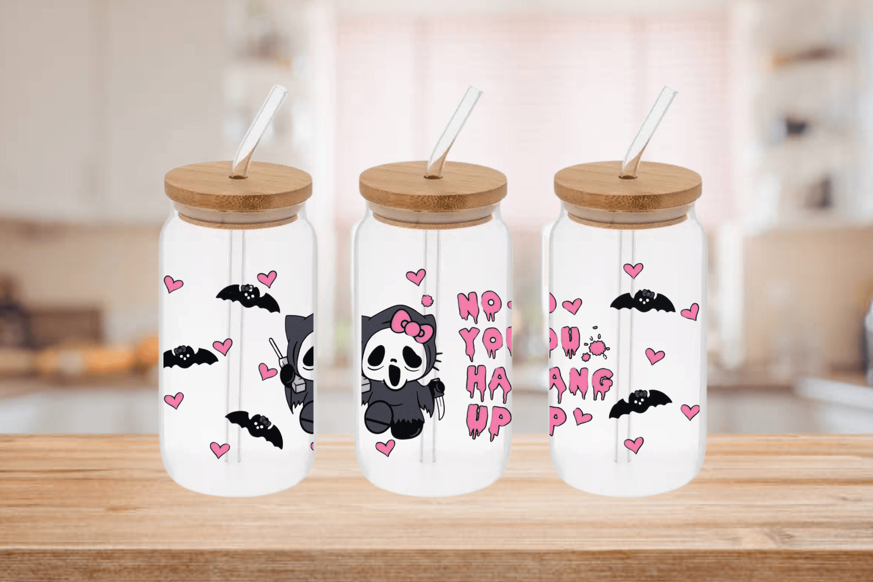 Pink Scream Cup, Pink Scream 16oz Libby Cup, Pink Scream 16oz Libby Cup UV Wrap - Mya and Kenzie co