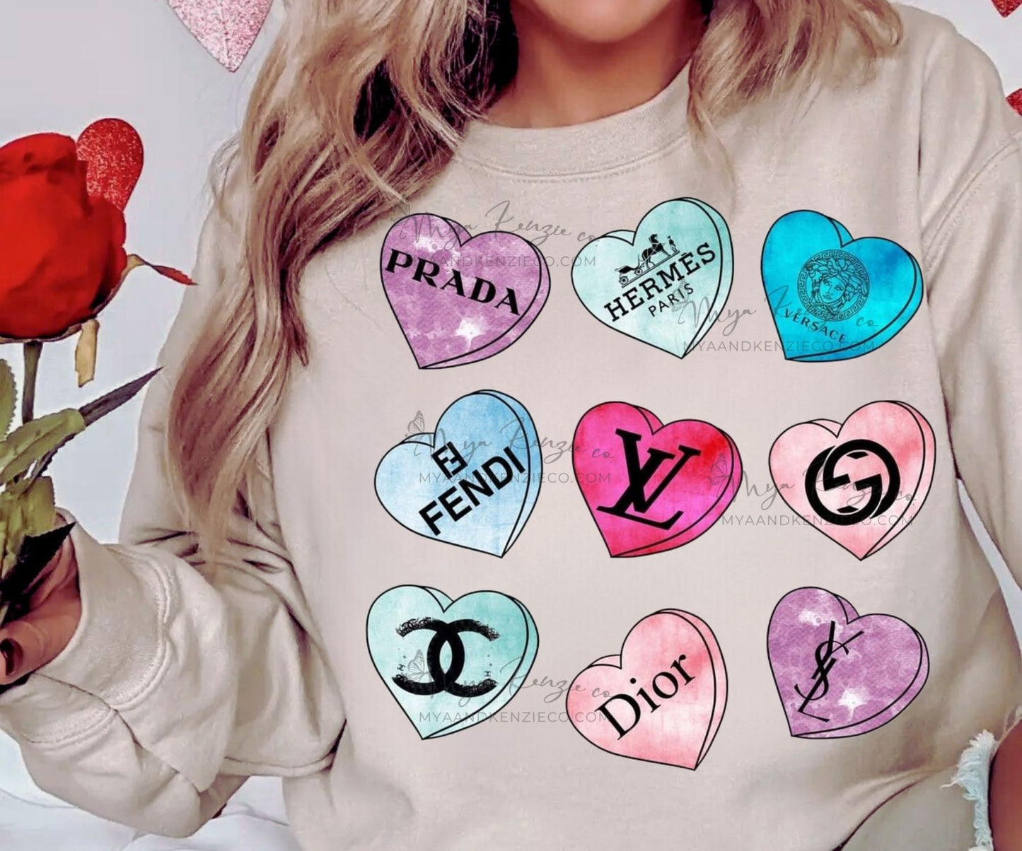 Valentines Conversation Hearts Custom Valentines day Apparel