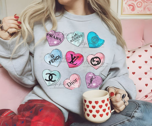 Valentines Conversation Hearts Custom Valentines day Apparel