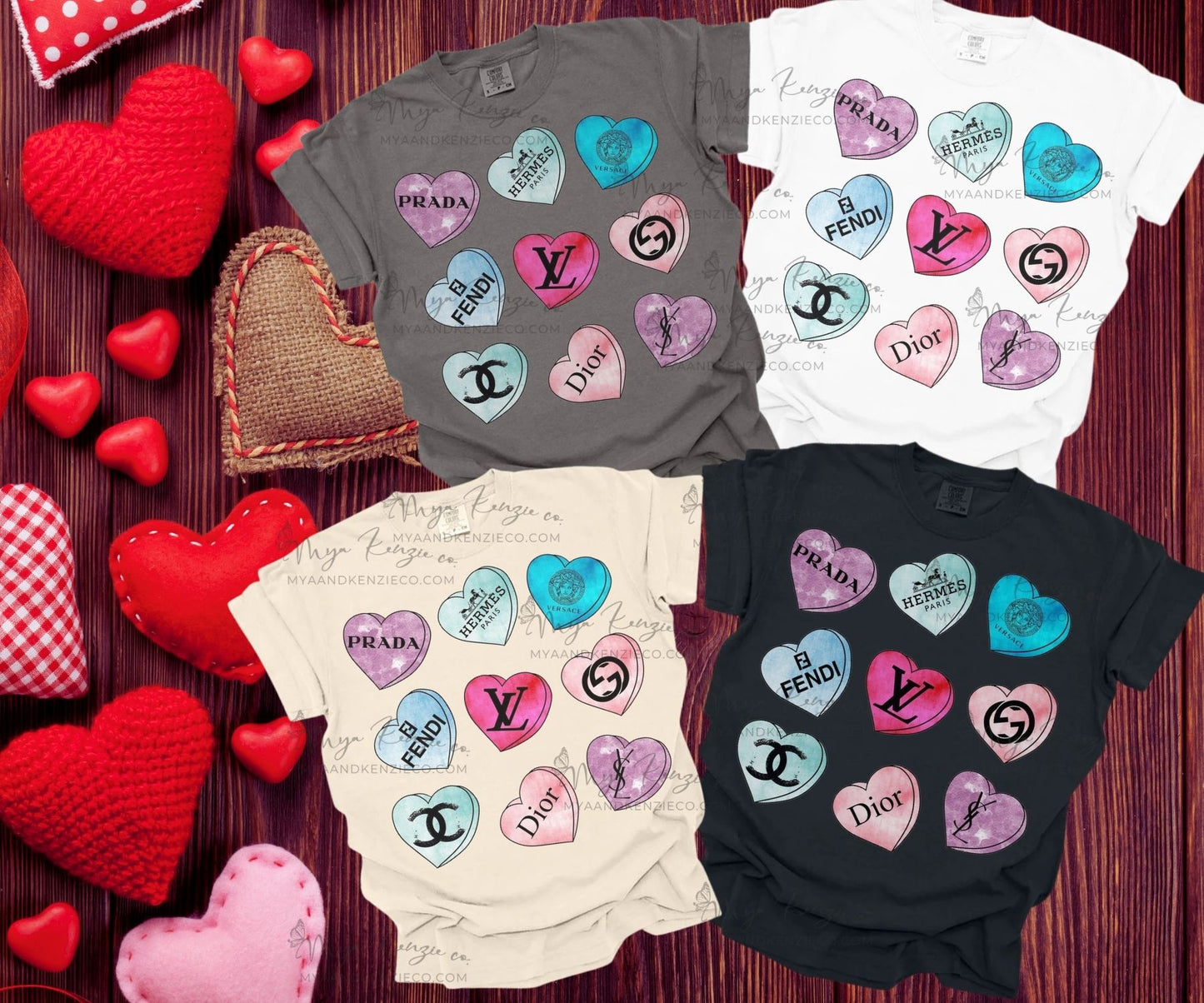 Valentines Conversation Hearts Custom Valentines day Apparel